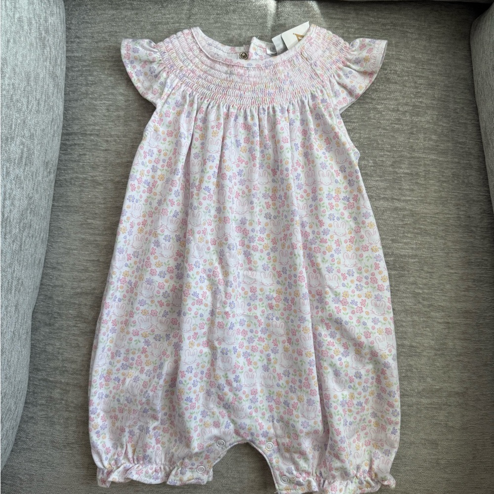 Floral Kids One Piece Bodysuit - Pink